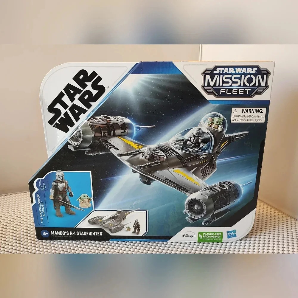 Star Wars Mission Fleet Mando's N-1 Starfighter with The Mandalorian & Grogu NWT
